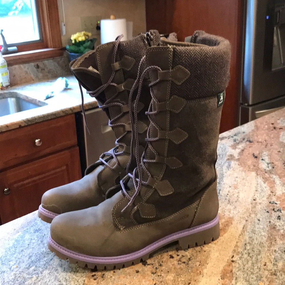 Lace up Kamik boots.